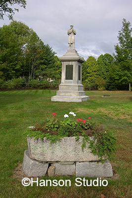 Hopkinton, NH - Monument and Flowers